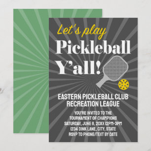 Invitations personnalisées pour tournoi de pickleb