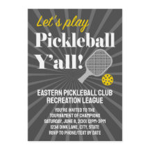 Invitations personnalisées pour tournoi de pickleb