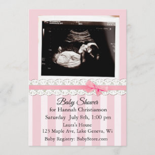 Invitations Personnalisées Ultrasound Baby Shower