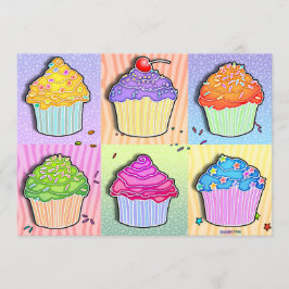 Invitations - petits gâteaux d'art de bruit