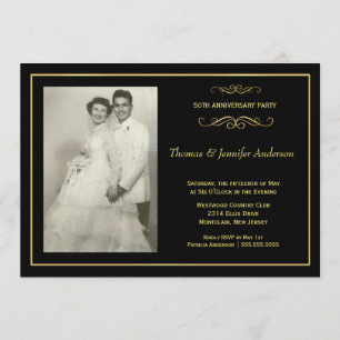 Invitations photo pour l'anniversaire du mariage -