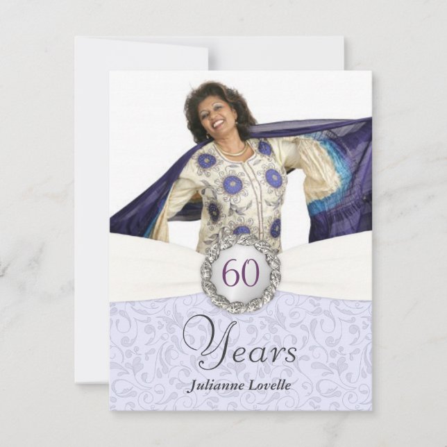 Invitations photo pour le 60e anniversaire - Damas (Devant)