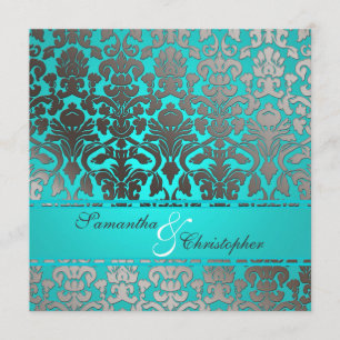 Invitations PixDezines Flora Mariage damassé