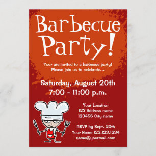 Invitations pour barbecue  invitations barbecue