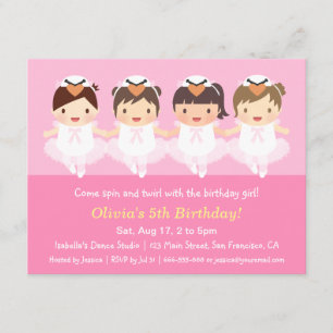 Invitations pour la fête d'anniversaire de Cute Sw