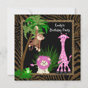 Invitations pour la fête d'anniversaire de Girls J