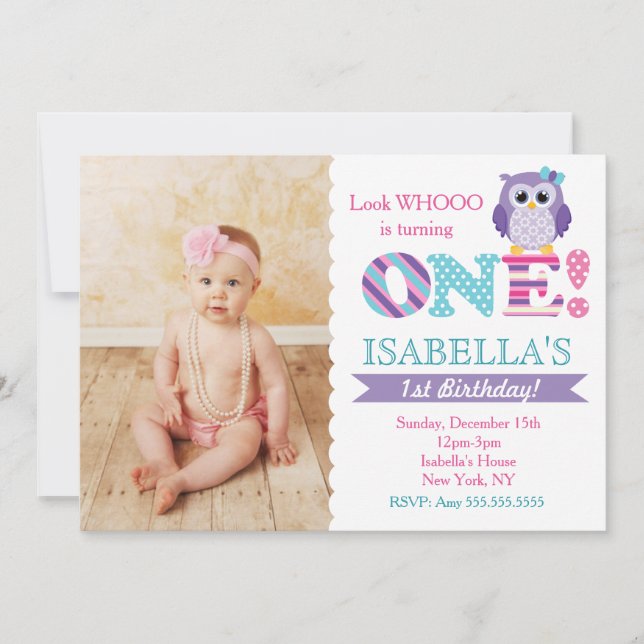Invitations pour la fête d'anniversaire de la Chou (Devant)