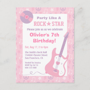 Invitations pour la fête d'anniversaire des filles