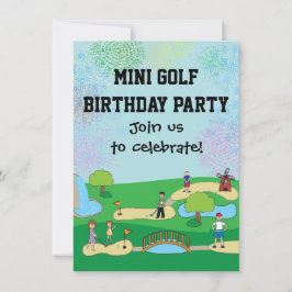 Invitations pour la fête d'anniversaire du mini-go