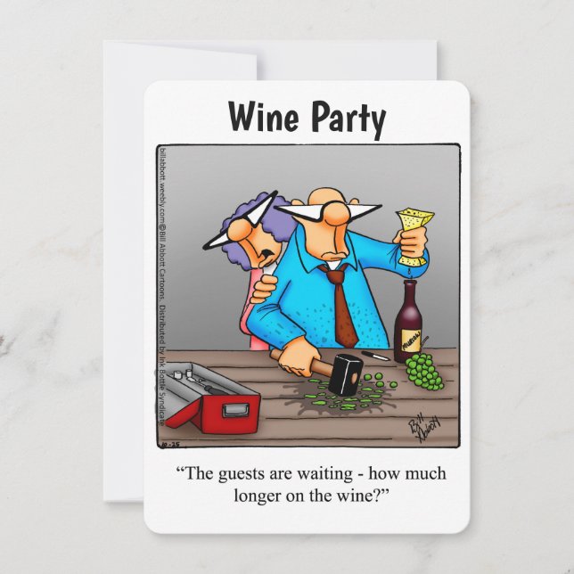 Invitations pour la fête de l'Humour du vin amusan (Devant)