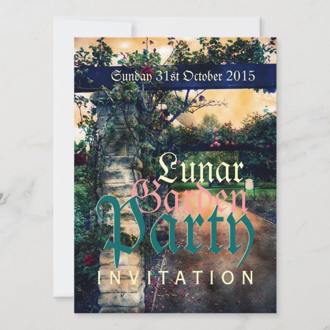 Invitations pour la fête du jardin de Dark Romance (Devant)