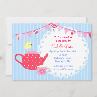 Invitations pour l'anniversaire de Tea Party