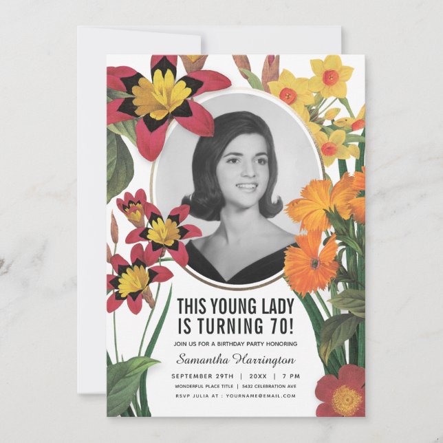 Invitations pour l'anniversaire des femmes - Vieux (Devant)