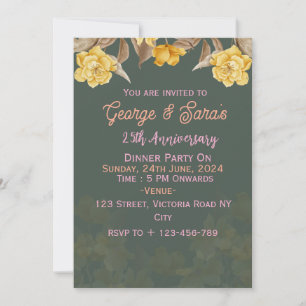 Invitations pour l'anniversaire du mariage