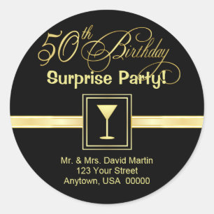 Invitations pour le 50e anniversaire - étiquettes 