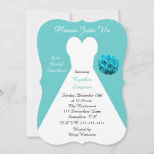 Invitations pour le déjeuner nuptial Aqua
