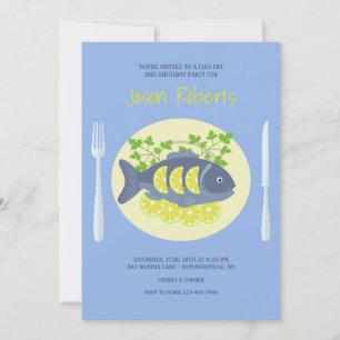 Invitations pour le dîner de poisson frit