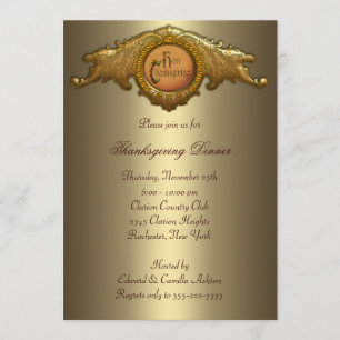 Invitations pour le dîner de Thanksgiving