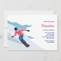 Invitations pour le snowboard