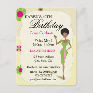 Invitations pour les fêtes d'anniversaire de vraie