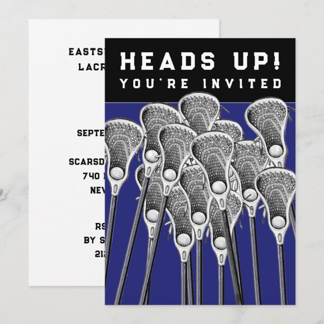 Invitations pour l'événement de l'équipe de crosse (Devant / Derrière)