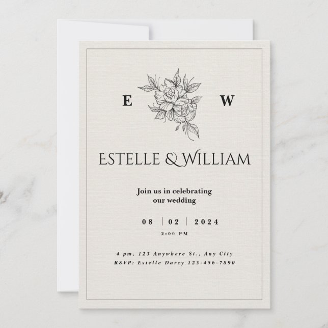 Invitations pour mariages | Feuilles de légumes (Devant)