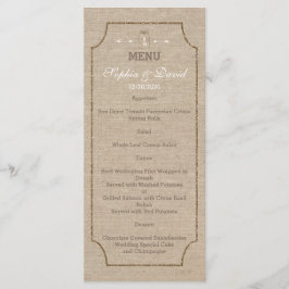 Invitations pour mariages | Menu Mason Jar Linen C