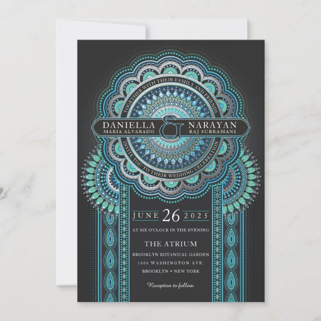 Invitations pour mariages | Viridian Bliss (Devant)