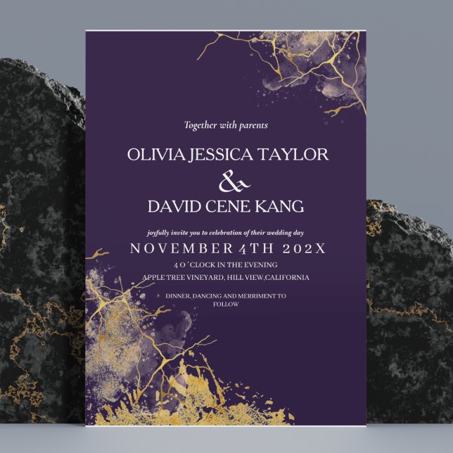INVITATIONS PURPLE mariages, INVITATIONS MODERNES, (Créateur téléchargé)