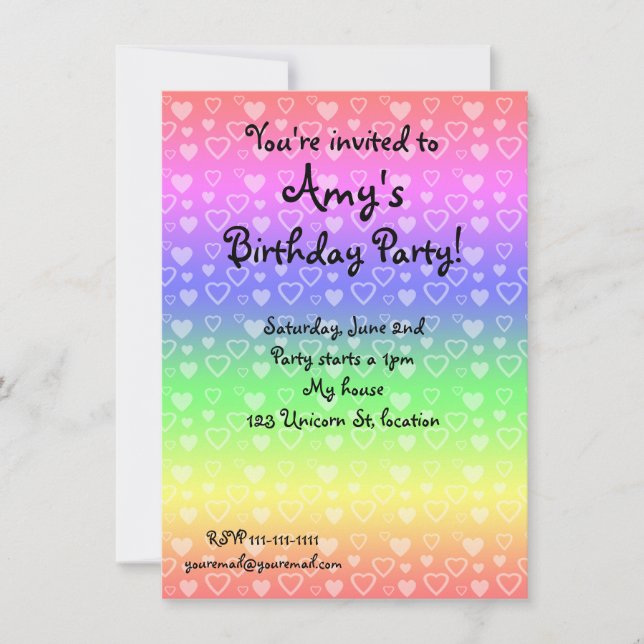 Invitations Rainbow (Devant)