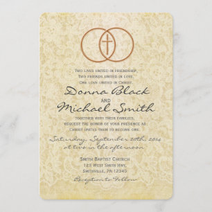 Invitations religieuses de mariage de dentelle