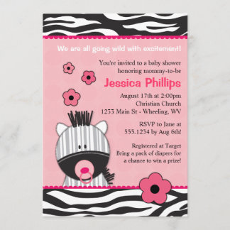 Invitations roses adorables de baby shower de