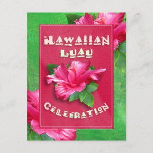 Invitations roses de Luau d'anniversaire de ketmie