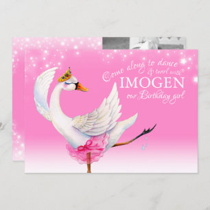 Invitations roses pour le premier anniversaire du 