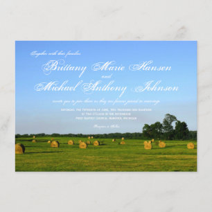 Invitations rurales de mariage campagnard de