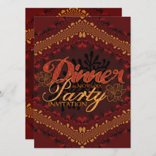Invitations Rustique Tropical Dinner Party