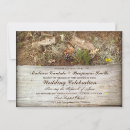 Invitations rustiques Camo et Mariage campagnard d