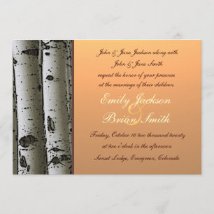 Invitations rustiques de mariage d'arbres de