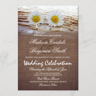 Invitations rustiques de mariage d'impression de