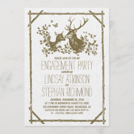 Invitations rustiques d'un parti d'engagement avec