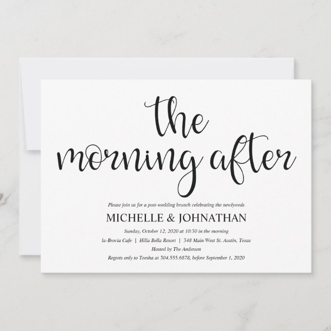 Invitations rustiques parfaits de brunch de (Devant)