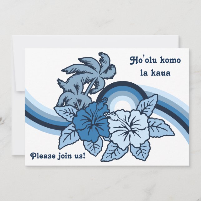 Invitations Safari de surf Luau & BBQ (Devant)