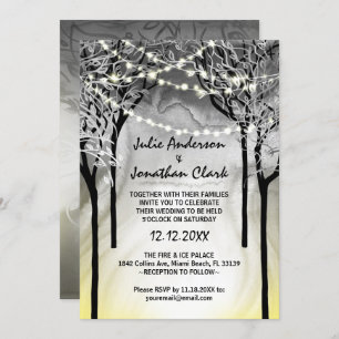 Invitations Silver et Gold Fire et Ice Wedding