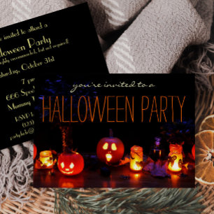 Invitations simples de la fête d'Halloween pour ad