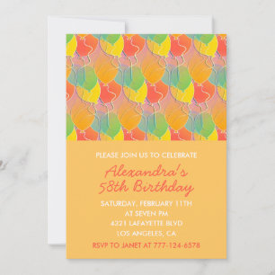 Invitations simples pour 58ème anniversaire Ballon