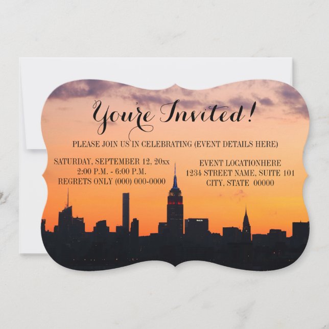 Invitations Skyline de New York (Devant)