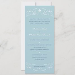 Invitations solitaires bleu-clair de mariage