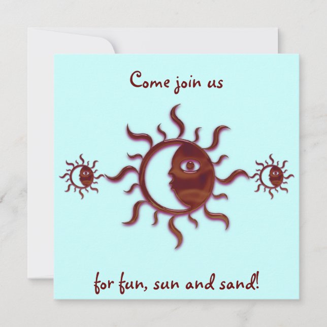 Invitations Sun et Moon personnalisables (Devant)