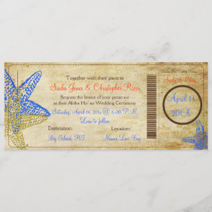 INVITATIONS SUR LE PASSAGE D'EMBARQUEMENT VINTAGE 