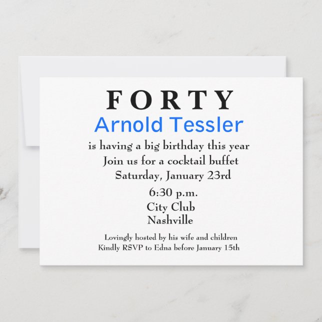 Invitations Surprise Anniversaire - Shhh soixante (Devant)